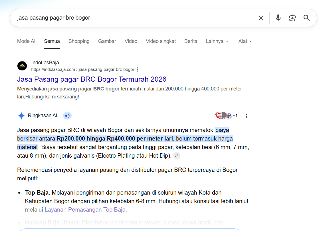 Home local seo bengkel las